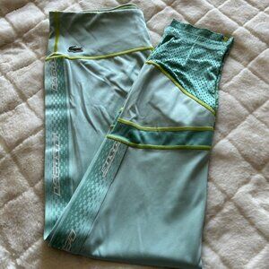 NWOT Lacoste Logo Stripe Ultra-Dry Leggings - Size L